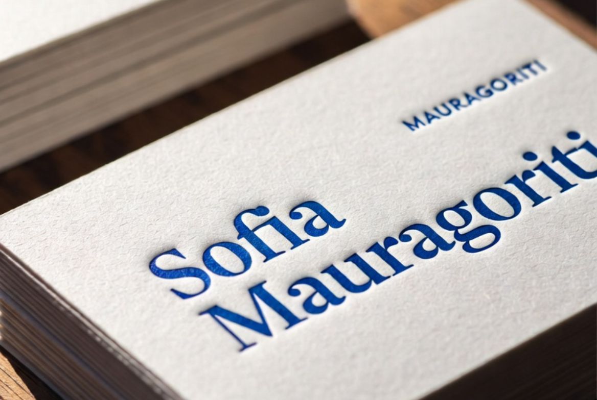 Κάρτα με letterpress