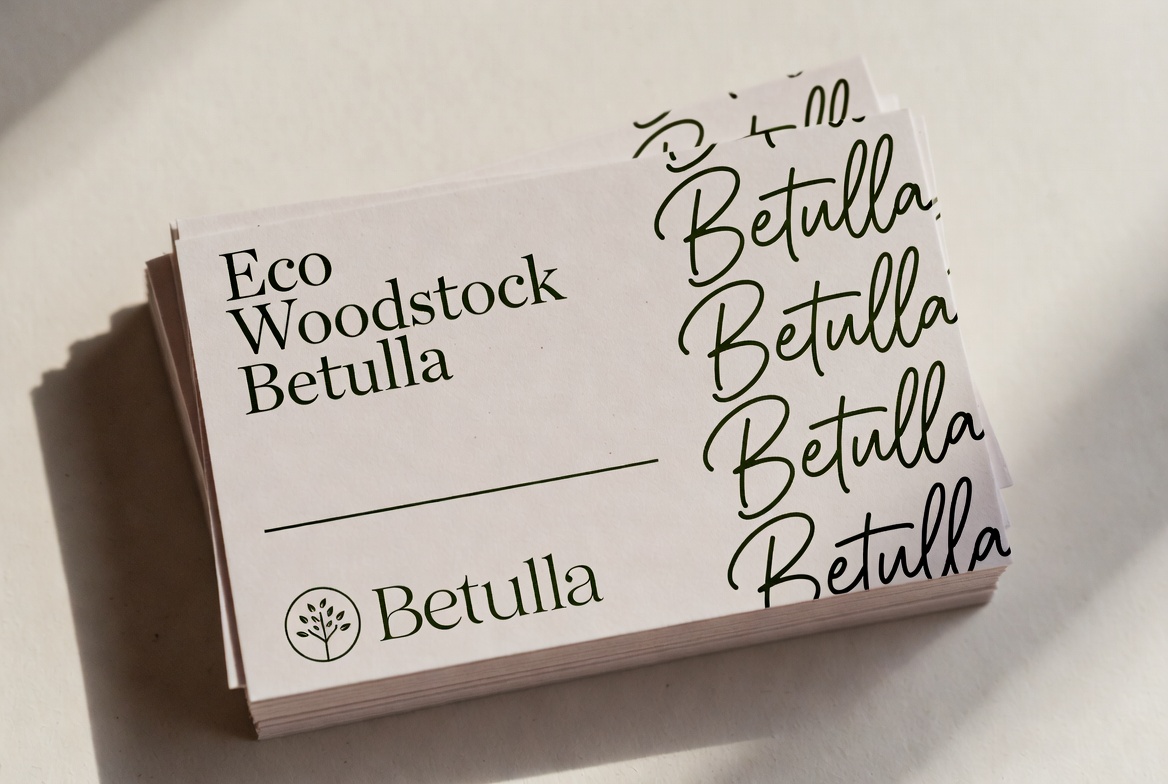 Κάρτα σε ειδικό χαρτί Eco Woodstock Betulla