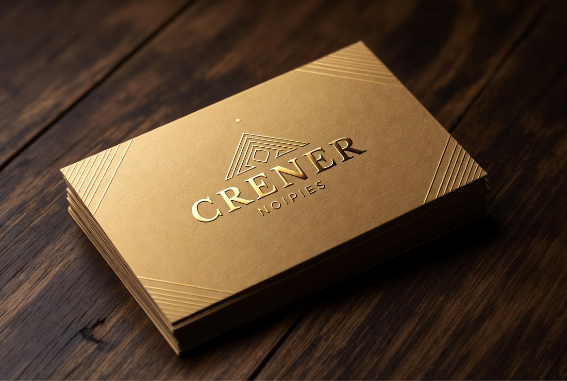 Κάρτα πολυτέλειας και ανάγλυφη χρυσοτυπία