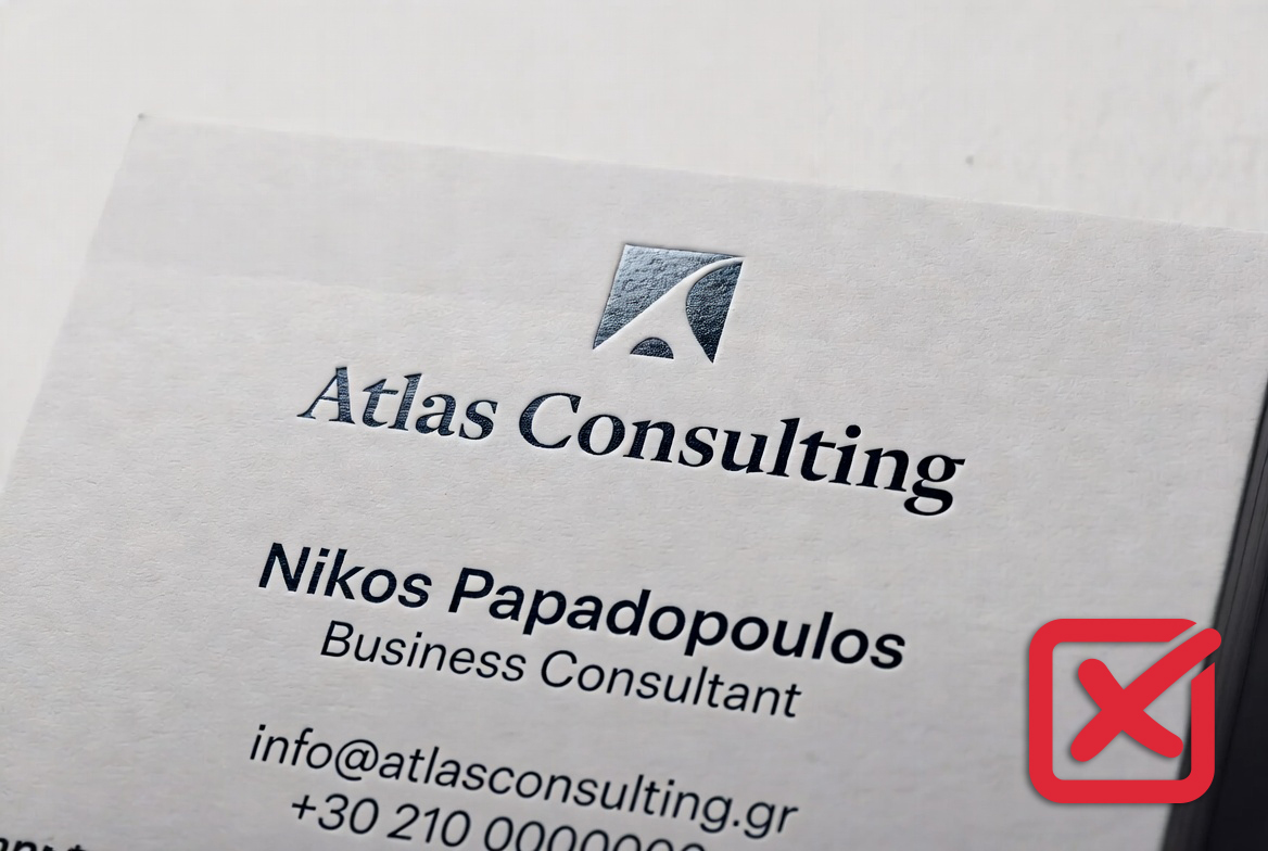 λάθος σχεδιασμός επαγγελματικής κάρτας