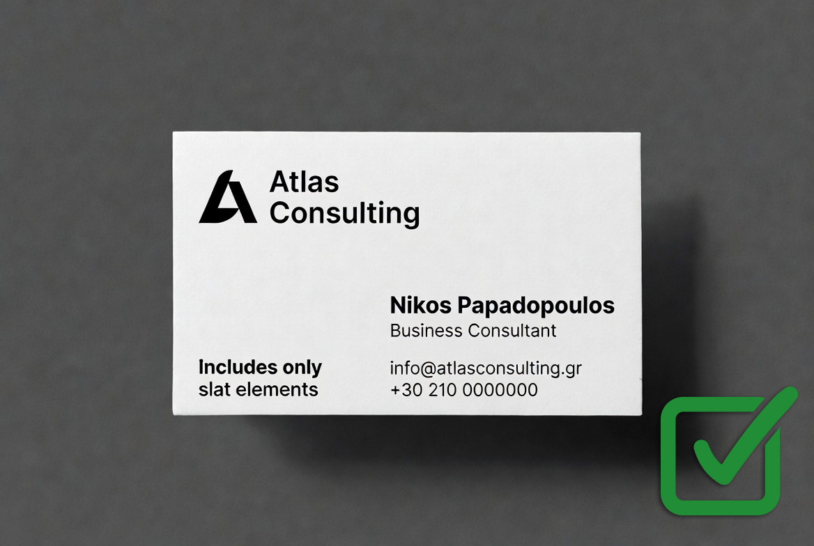 σωστός σχεδιασμός επαγγελματικής κάρτας